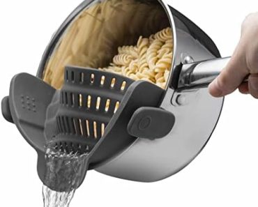 Kitchen Gizmo Snap N’ Strain – Silicone Clip-On Colander, He…