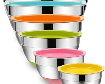 Umite Chef Mixing Bowls with Airtight Lids, 6 Piece Stainles…