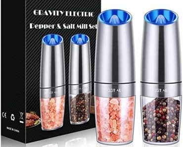 Gravity Electric Pepper and Salt Grinder Set, Salt and Peppe…