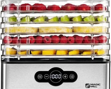 Magic Mill Food Dehydrator Machine | 5 Stackable Stainless S…