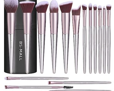 BS-MALL Makeup Brush Set 18 Pcs Premium Synthetic Foundation…