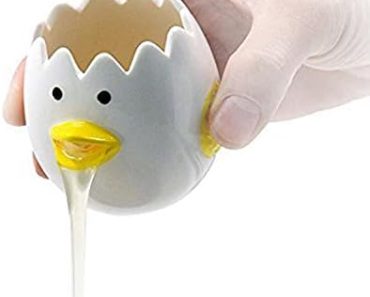 LuoCoCo Cute Egg Separator, Ceramics Vomiting Chicken Egg Yo…