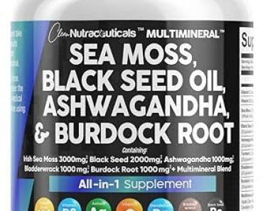 Sea Moss 3000mg Black Seed Oil 2000mg Ashwagandha 1000mg Tur…
