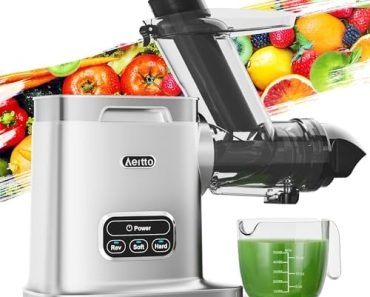 Aeitto Cold Press Juicer Machines, 3.6 Inch Wide Chute, Larg…