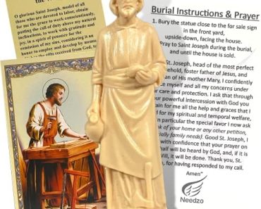 Religious Gifts Saint Joseph Statue Home Seller Kit with Pra…