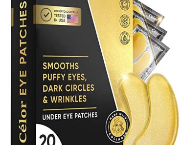 CÉLOR Under Eye Patches (20 Pairs) – Golden Eye Mask with Am…