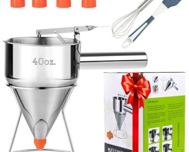 FEXUL Stainless Steel Pancake Batter Dispenser with Squeeze …